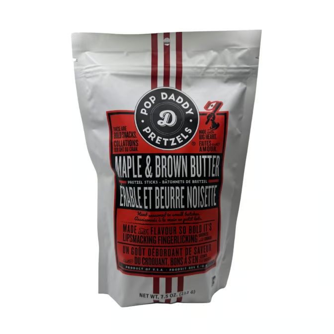 Pop Daddy Maple Brown Butter Pretzels – CC’s Candy Factory | Pretzels