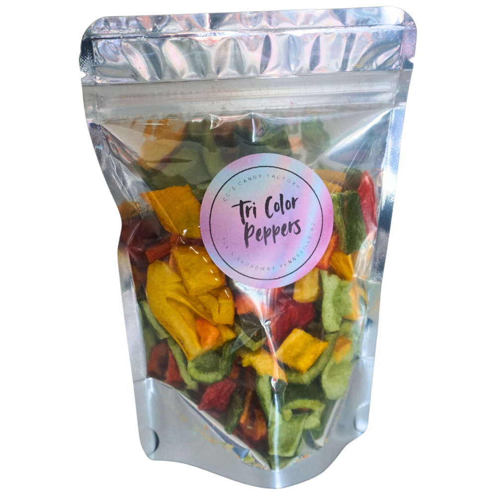 Freeze-Dried Jersey Tri-Colored Peppers | Freeze-Dried Fruit and Vegetables