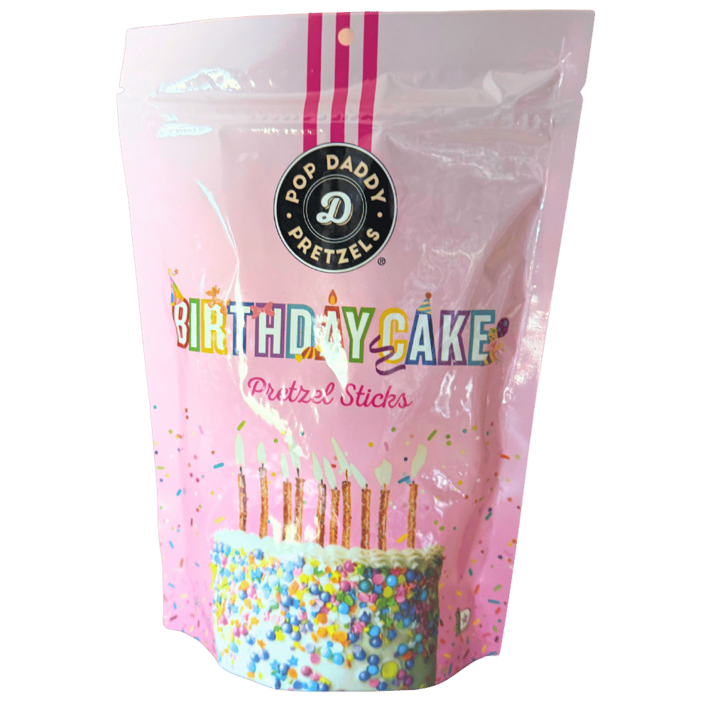 Pop Daddy Birthday Cake Pretzels – CC’s Candy Factory | Pretzels