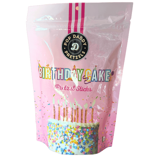 Pop Daddy Birthday Cake Pretzels – CC’s Candy Factory | Pretzels