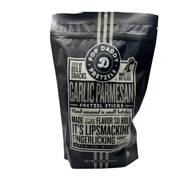 Pop Daddy Garlic Parmesan Pretzels – CC’s Candy Factory | Pretzels