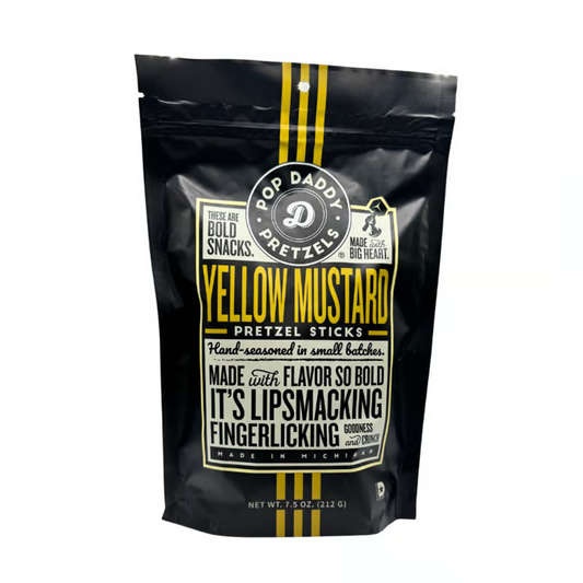 Pop Daddy Yellow Mustard Pretzels – CC’s Candy Factory | Pretzels